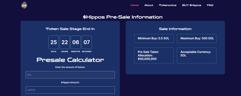 Hippos Presale Facts